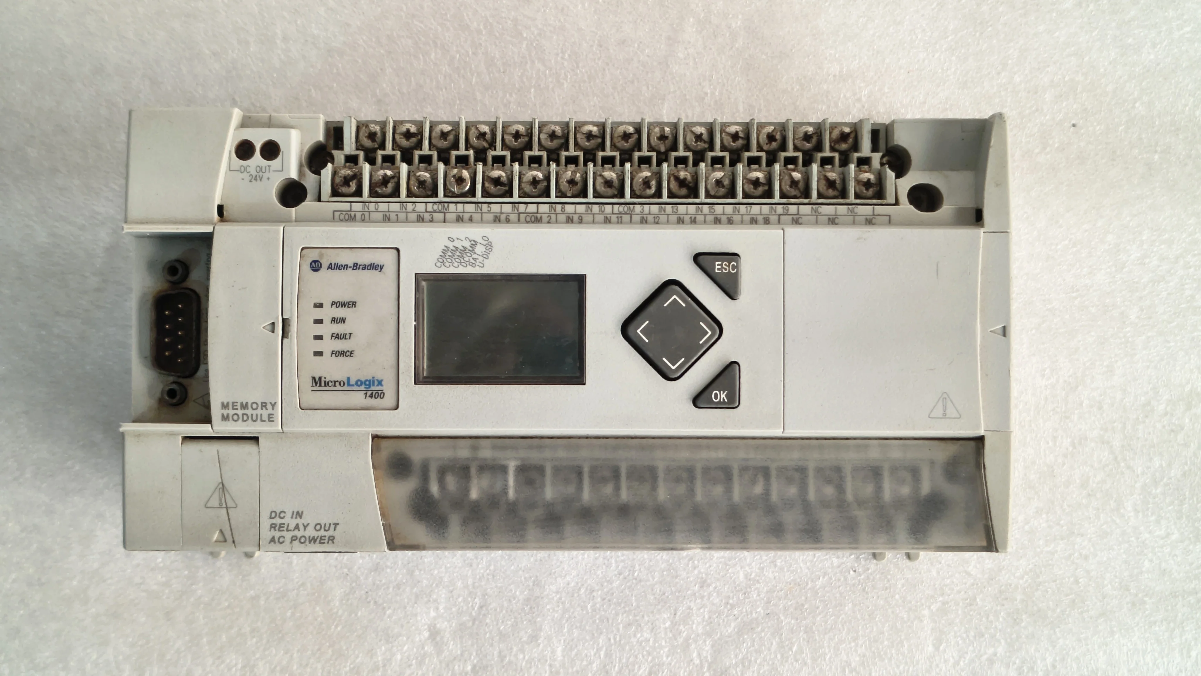 ALLEN-BRADLEY MICROLOGIX 1400 1762-L32BWA SER. A REV. A FRN 03 / CHECK VIDEO