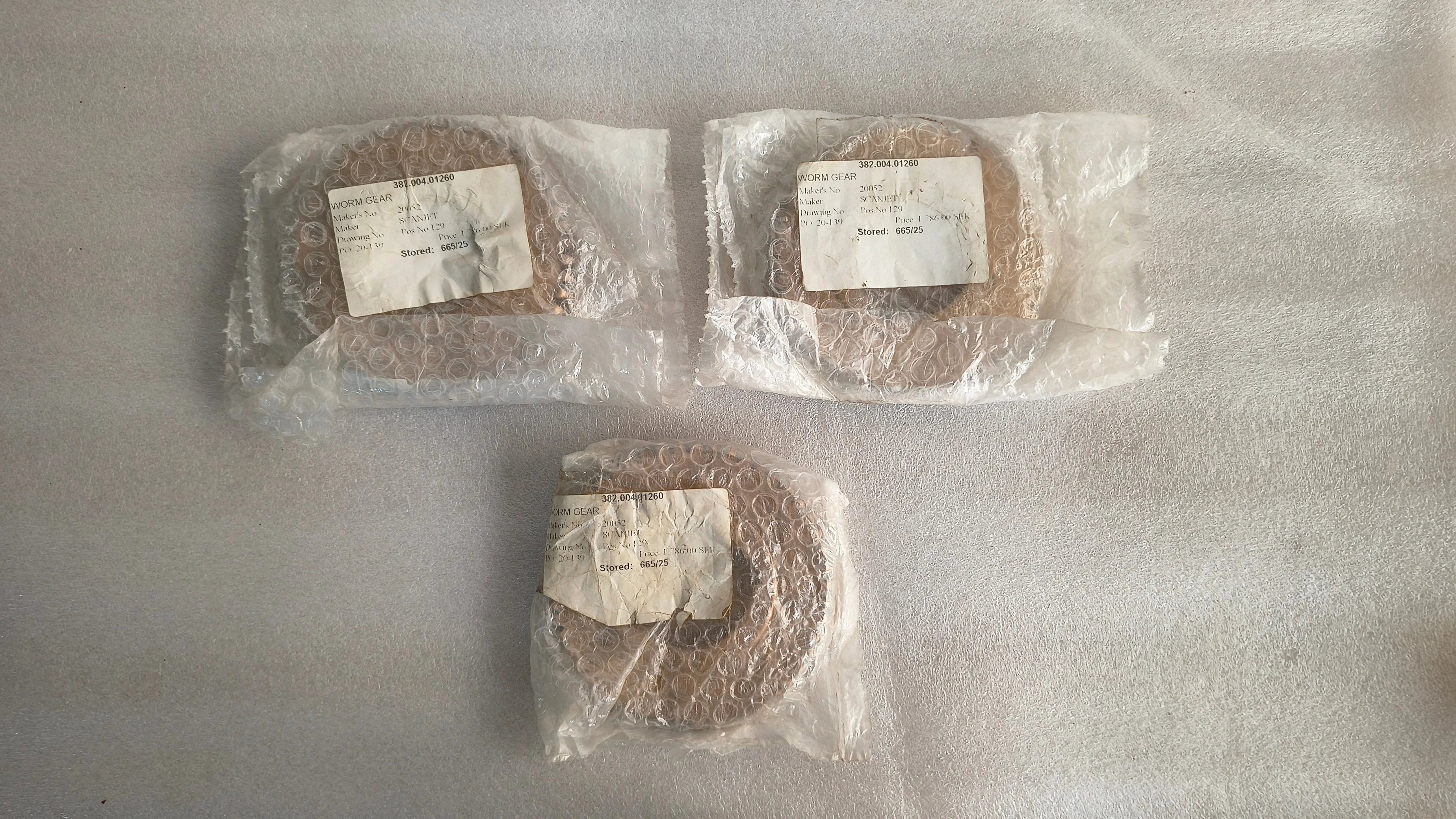 SCANJET TANK CLEANING MACHINE WORM GEAR 20052 POS NO. 129