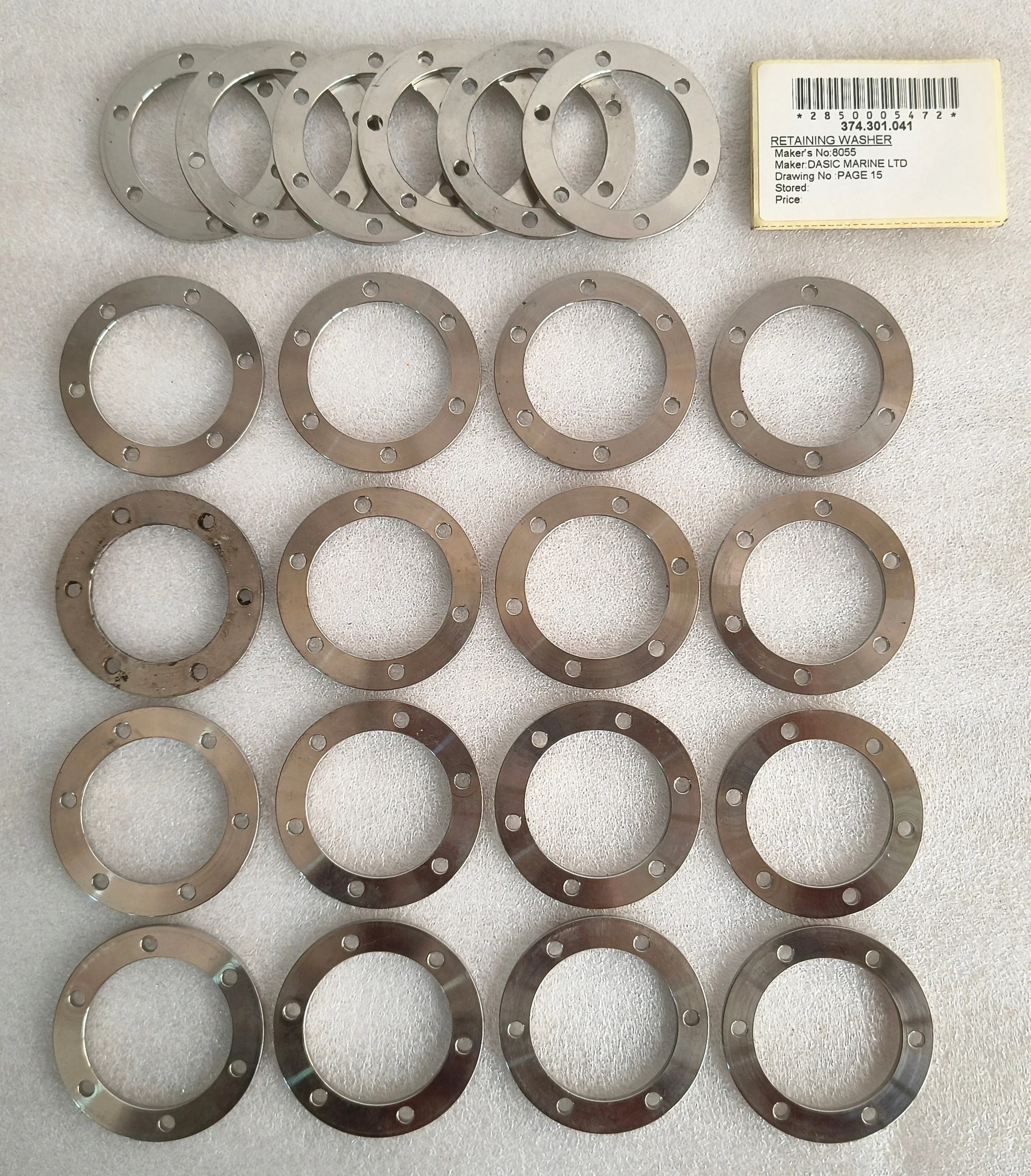 DASIC MARINE RETAINING WASHER PN 8055 LOT OF 20 PCS