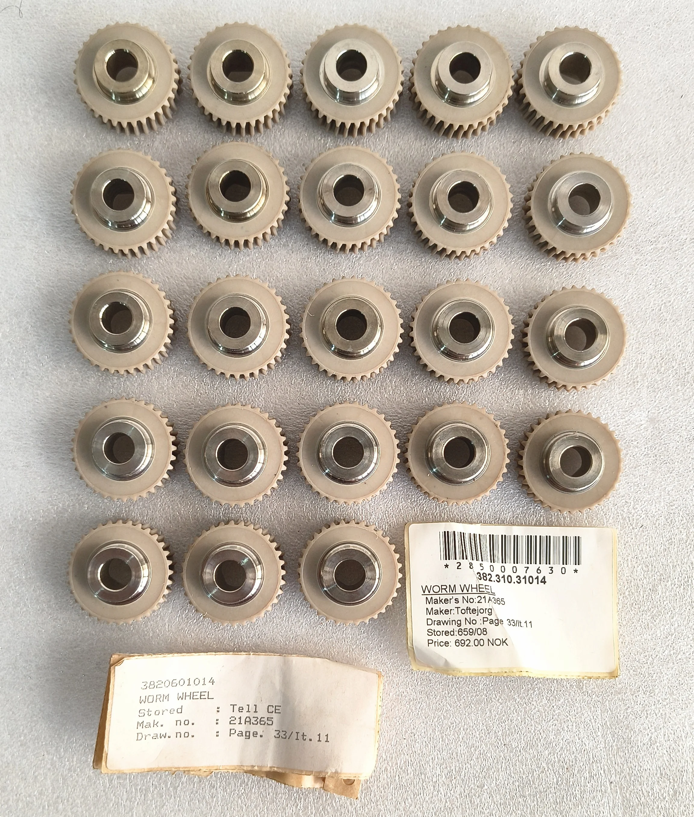 SCANJET TANK CLEANING 21A365 WORM WHELL LOT OF 7 PIECES