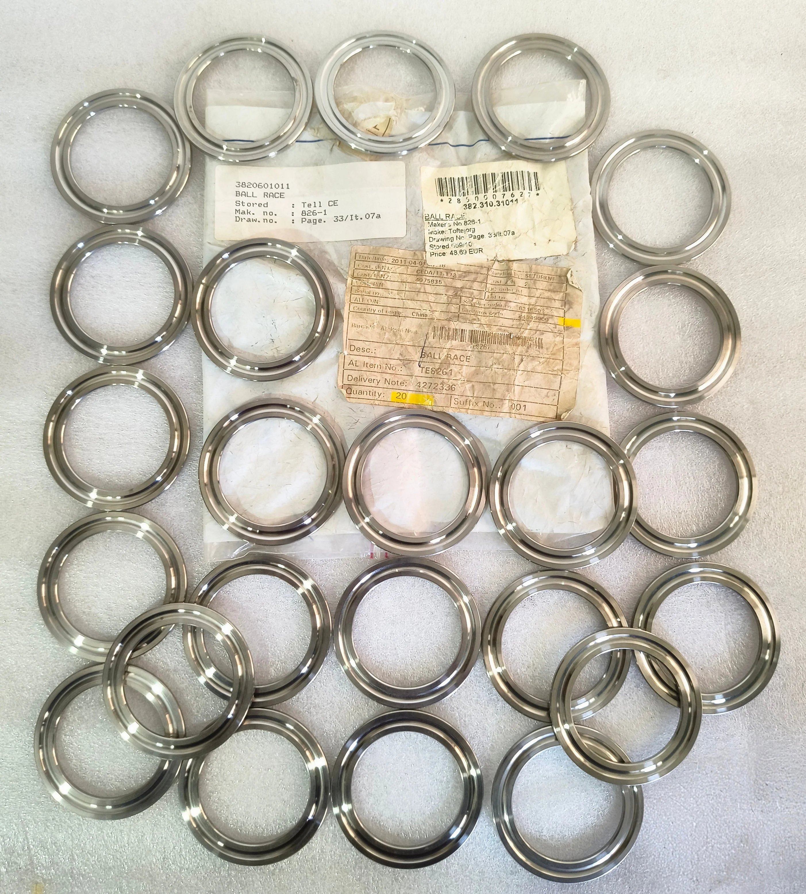 TOFTEGORJ TANK CLEANING 826-1 BALL RACE LOT OF 24 PCS