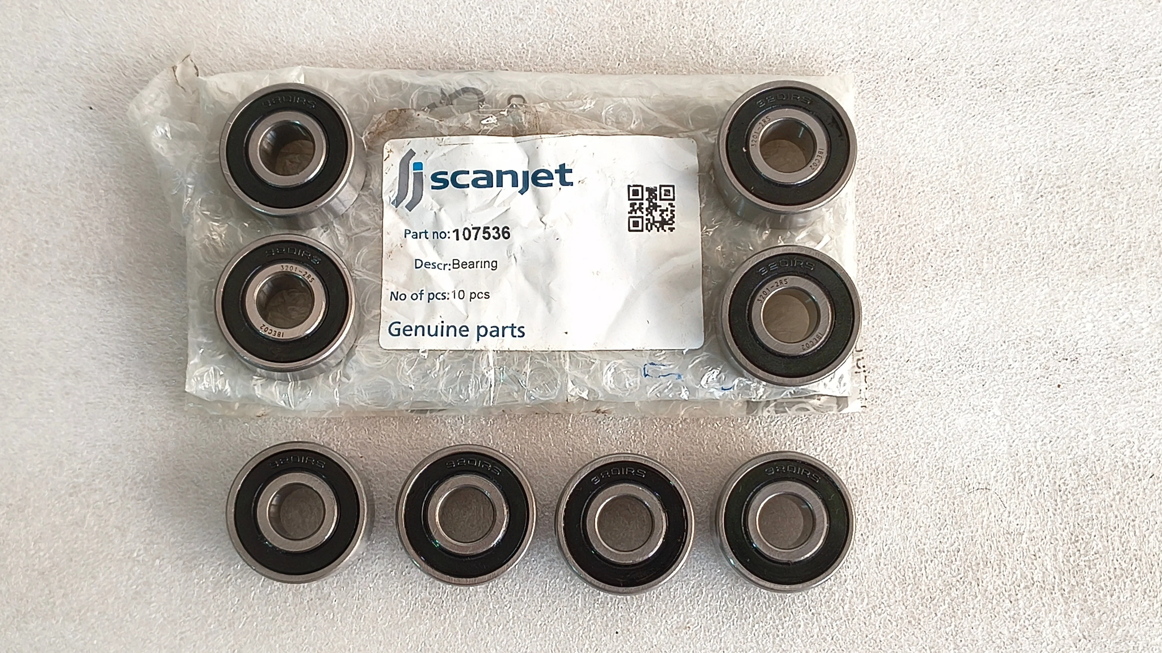 SCANJET TANK CLEANING 107536 BEARING LOT OF 8 PIECES