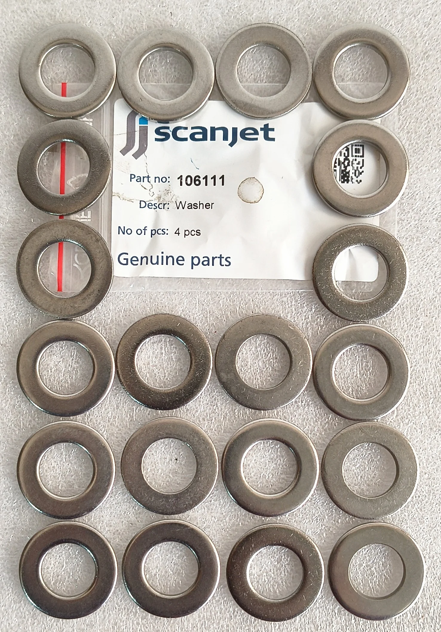 SCANJET TANK CLEANING 106111 WASHER LOT OF 20 PIECES