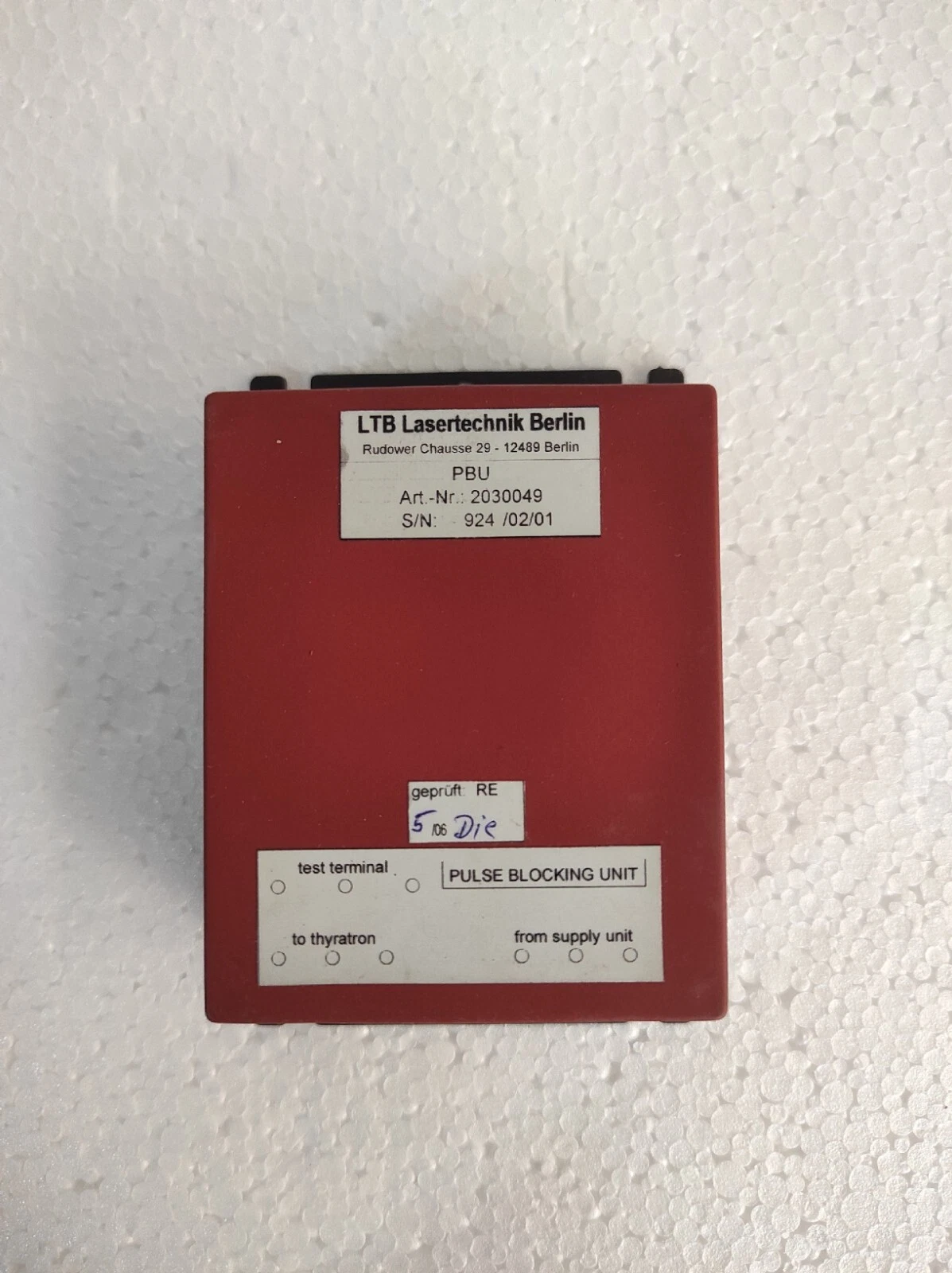 LBT Laserteknik pbu / PBU Art No. 2030049 Pulse Blocking Unit