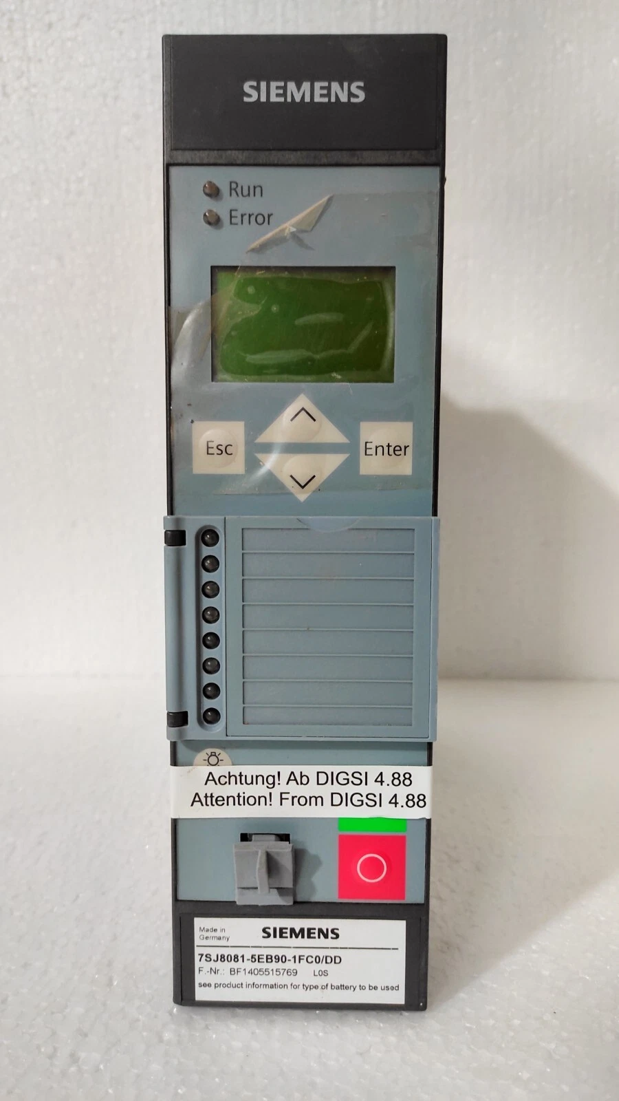 Siemens Siprotec 7SJ8081-5EB90-1FC0/DD Overcurrent Protection Relay New