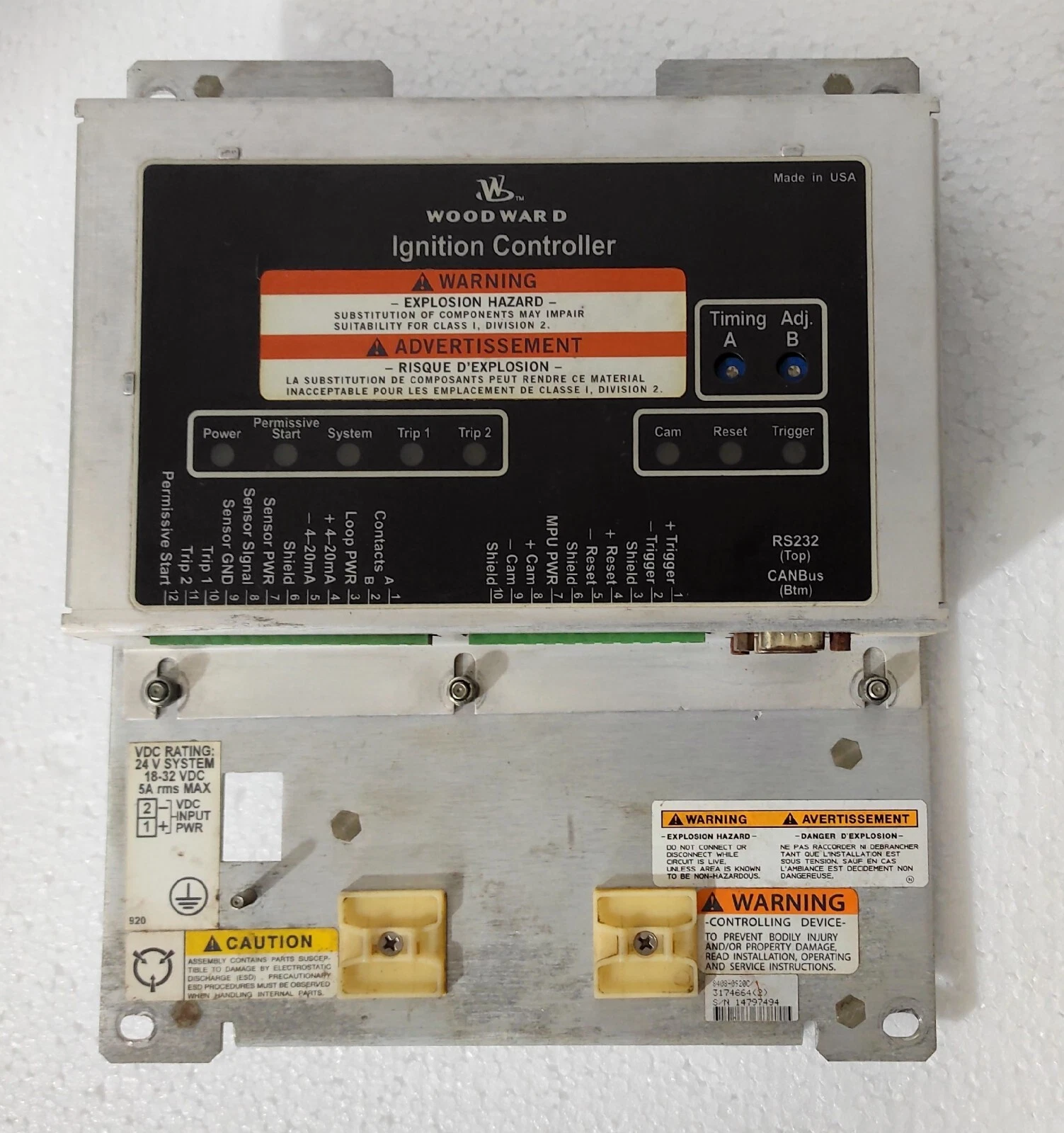 Woodward Ignition Controller 8408-0920C/3174664 / Ignition Controller