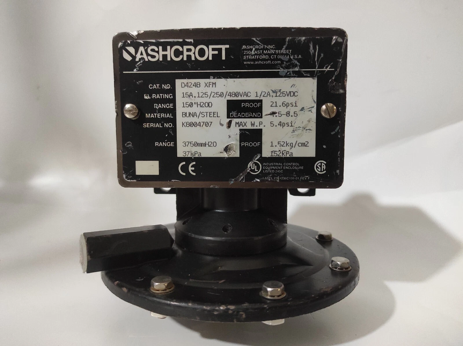 Aschroft d424b xfm / D424B XFM Pressure Switch
