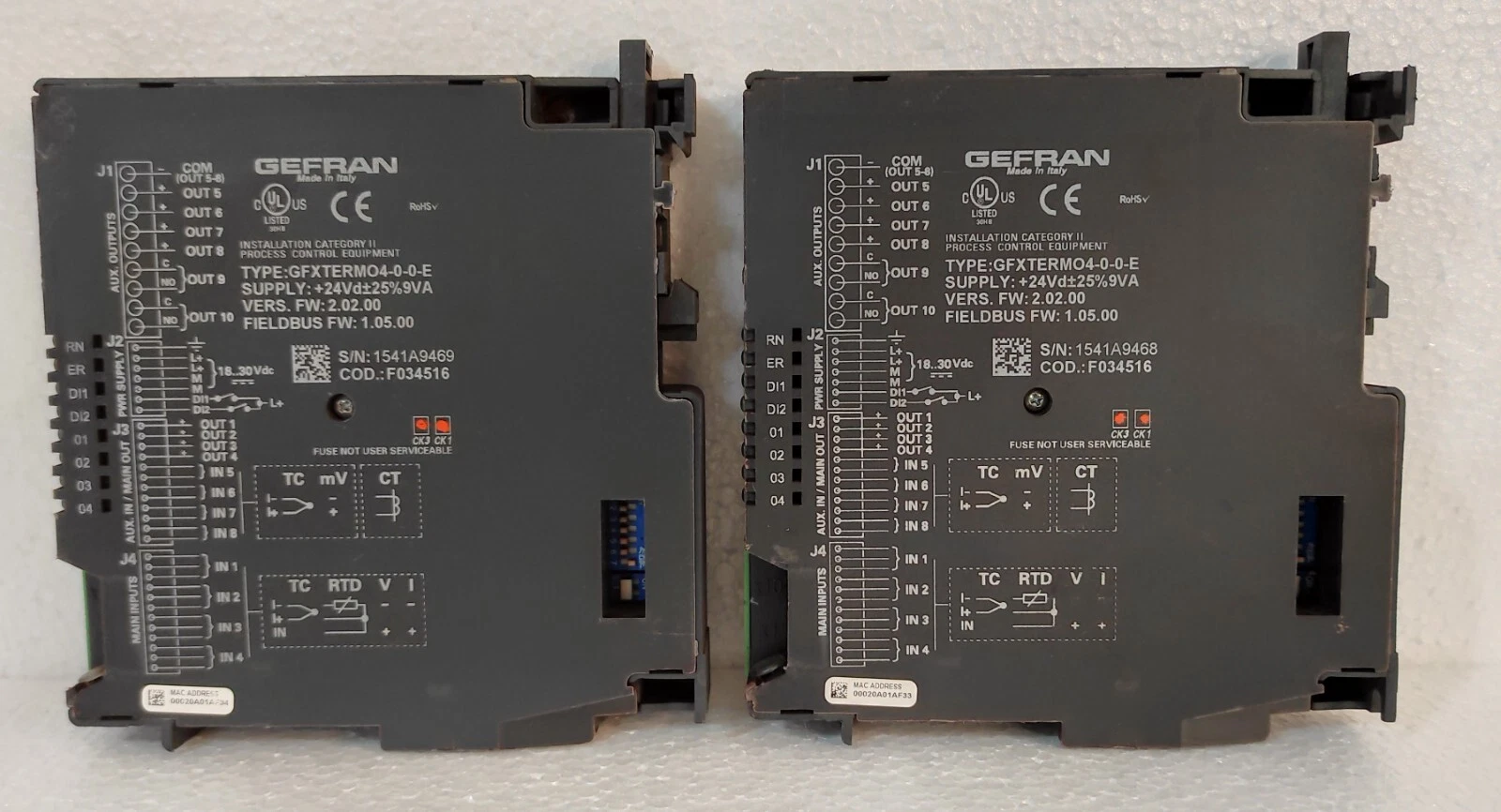 GEFRAN GFXTERMO4-0-0-E Process Control Equipment