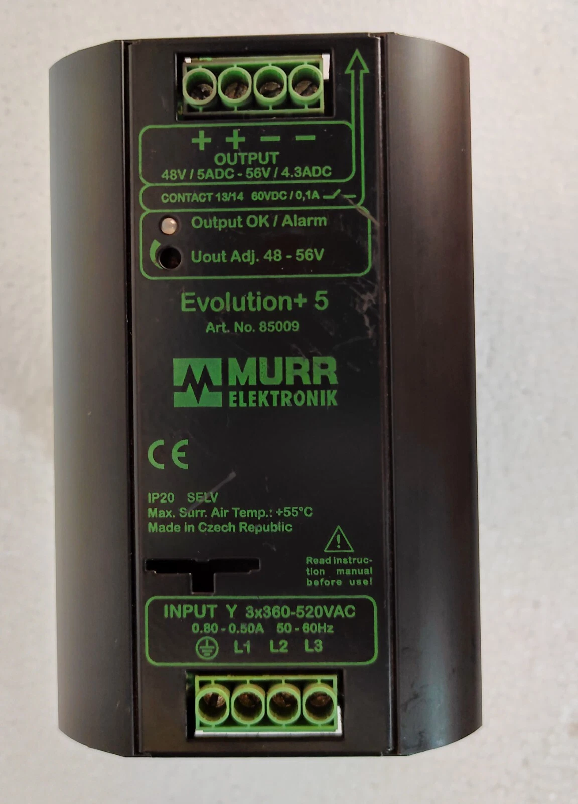 MURR ELEKTRONIK EVOLUTION 5 ART NO. 85009 POWER SUPPLY