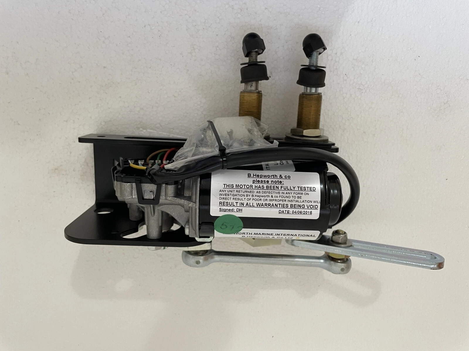 B.hepworth 101118/2 Wiper Motor 30Nm 24v Marine