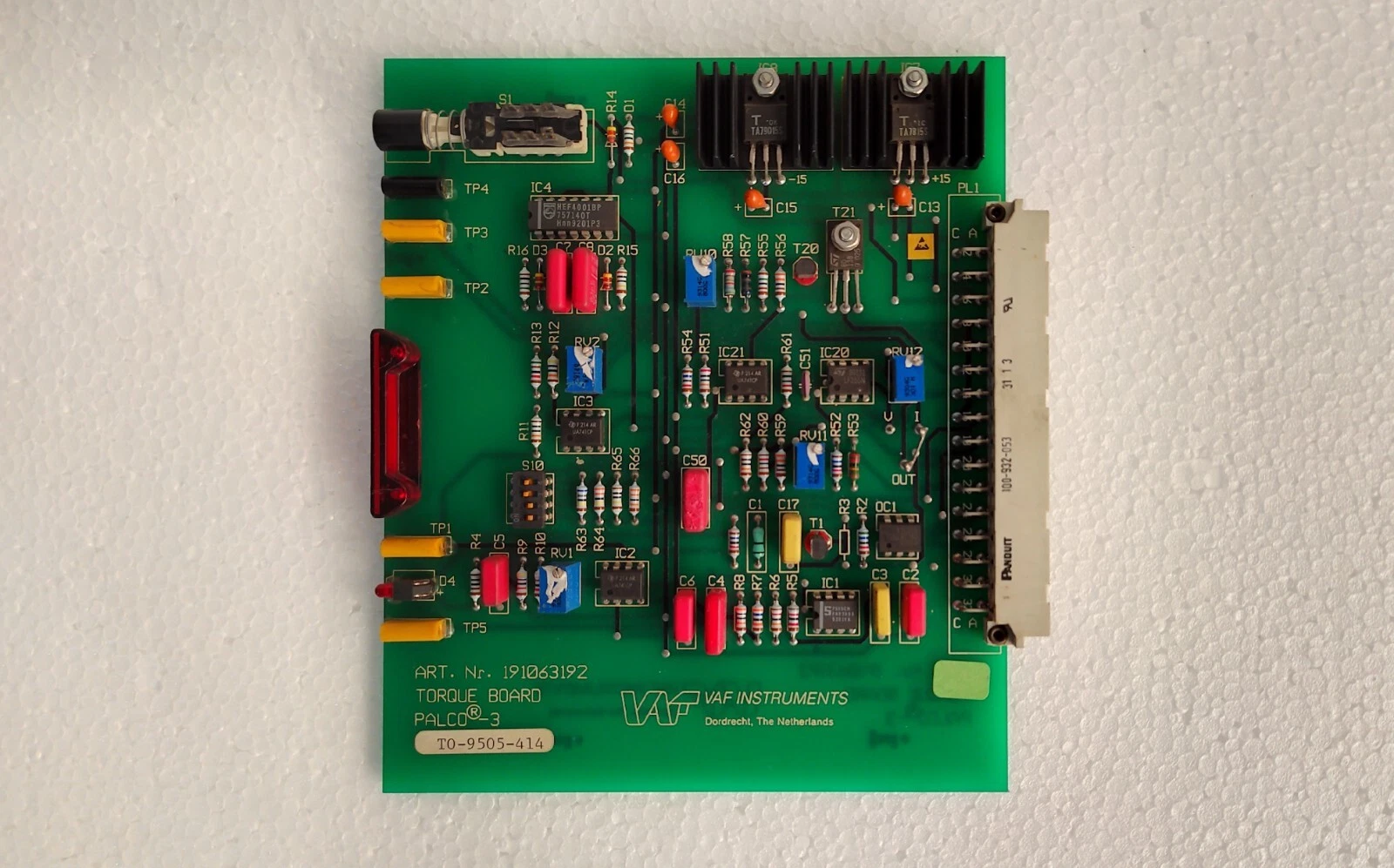 VAF Instruments 191063192 Torque Board Palco -3 Art Number 191063192 PCB