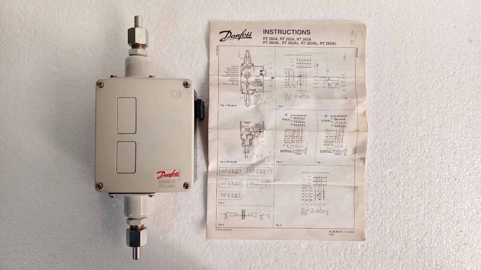 Danfoss rt260a / RT260A Pressure Control Switch Range 42 Bar