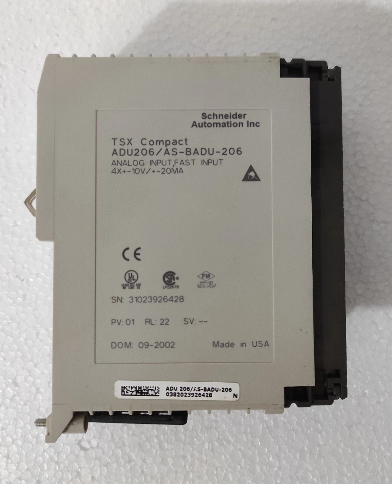 Schneider Automation ADU206 / AS-BADU-206 TSX Compact PLC Module