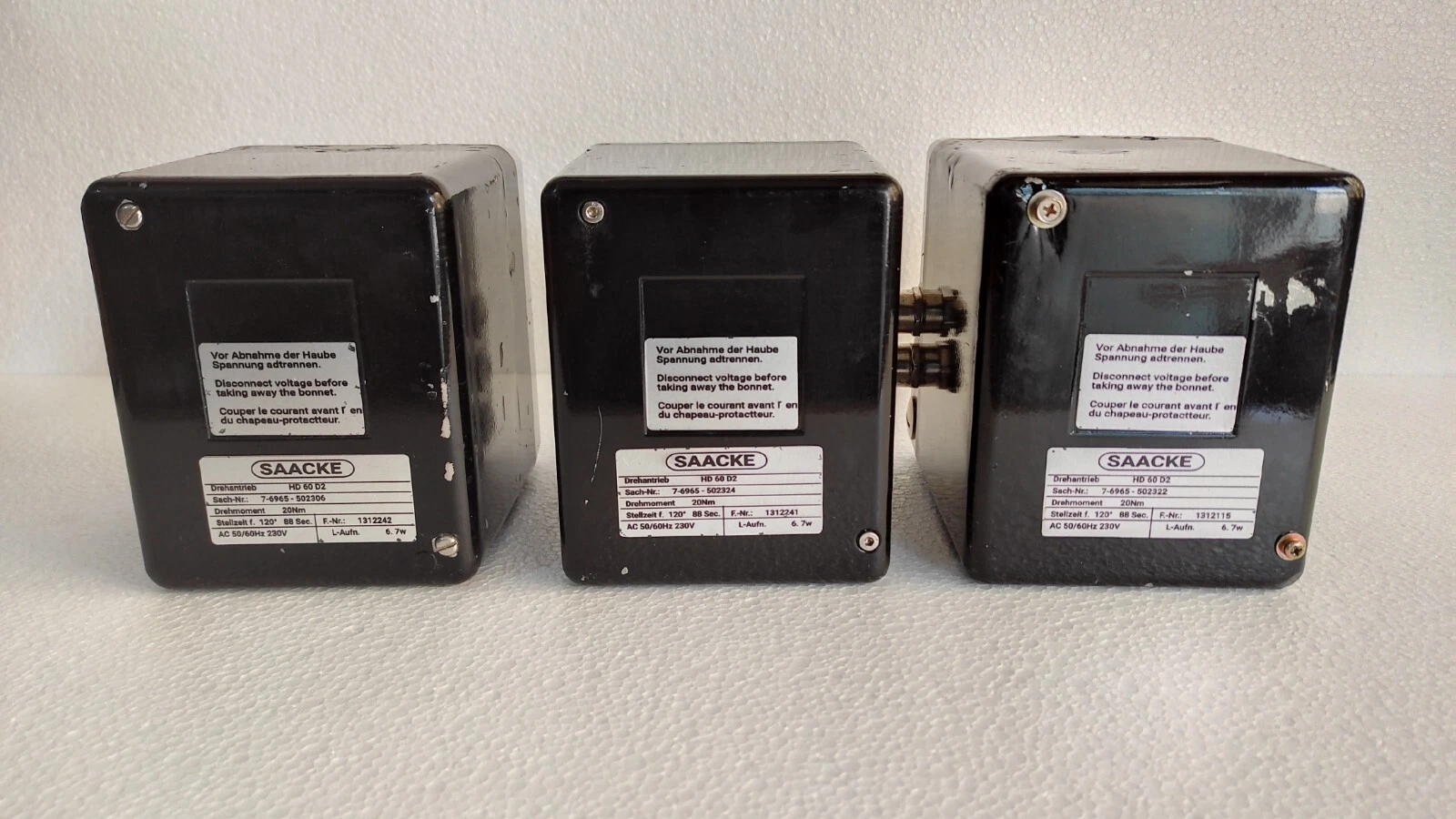 Saacke hd 60 d2 / HD 60 D2 Drehantrieb Servo Motor 7-6965-502324