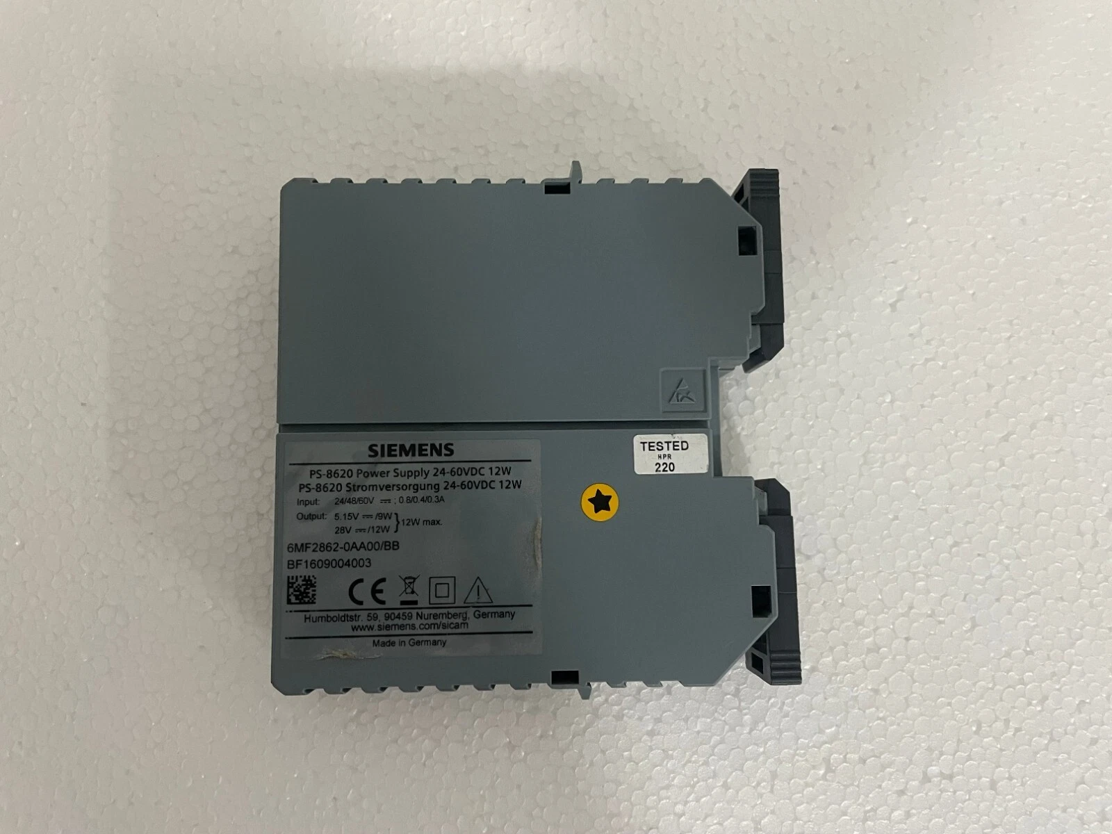 Siemens SICAM A8000 Series PS-8620 / PS 8620 Power Supply Module